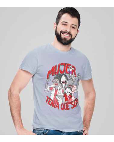 Camiseta unisex 'Mujer tenía que ser’ con Lola Vendetta lavanda