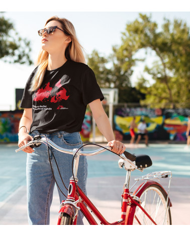 Camiseta unisex Vuelta al mundo negra