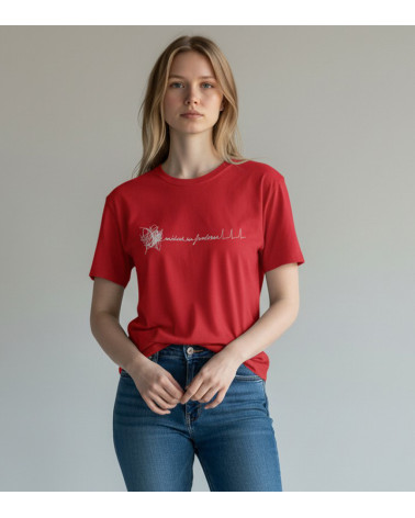 Camiseta entallada electro roja