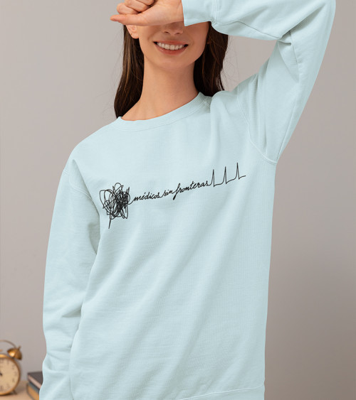 Sudadera fina unisex Electro azul claro
