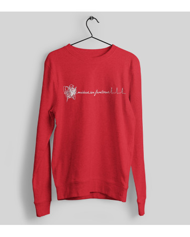 Sudadera fina unisex Electro roja