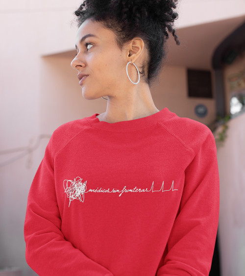 Sudadera fina unisex Electro roja