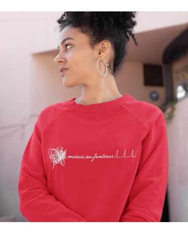 Sudadera fina unisex Electro roja