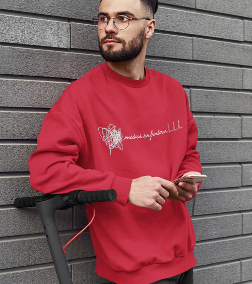 Sudadera fina hombre Electro roja