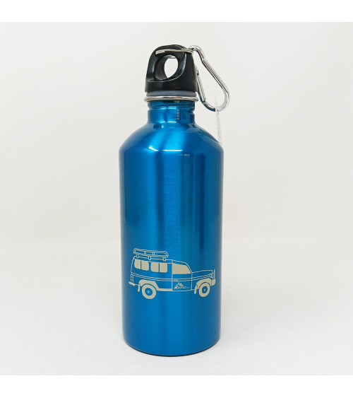 Botella solidaria cochecito azul