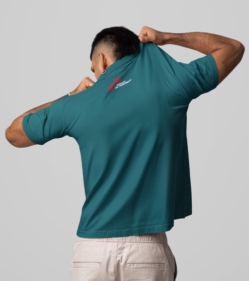 Camiseta Más humanidad Medicos sin Fronteras azul hombre
