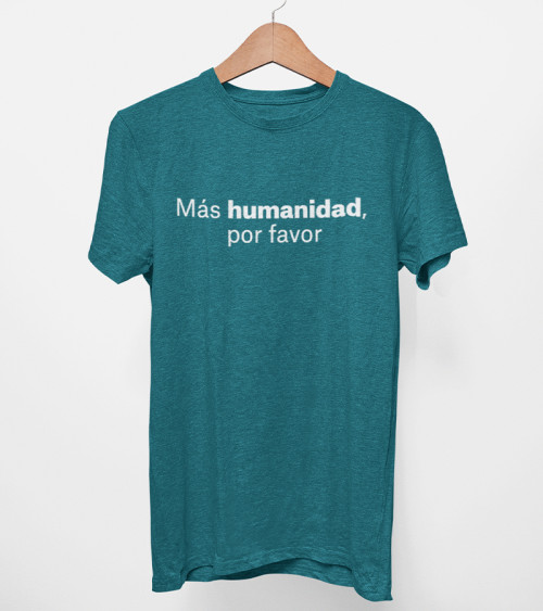 Camiseta Más humanidad MSF azul hombre