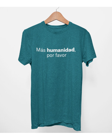 Camiseta unisex Más Humanidad azul