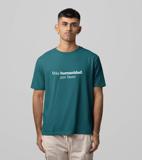 Camiseta Más humanidad MSF azul chico