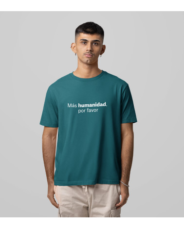Camiseta unisex Más Humanidad azul