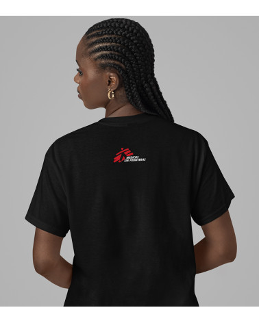 Camiseta entallada Más Humanidad negra
