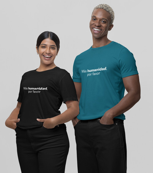 Camiseta Más humanidad MSF azul unisex