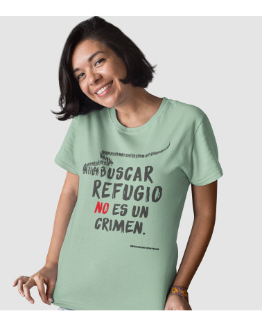 Camiseta Buscar refugio verde unisex