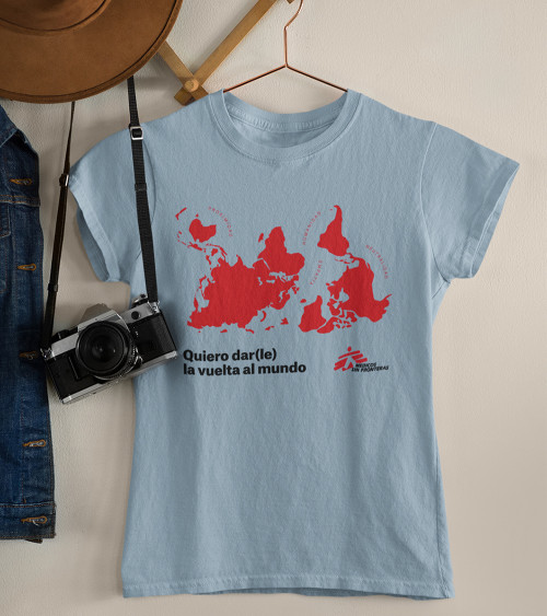 Camiseta mujer azul MSF