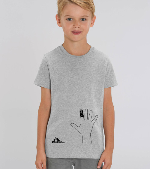 Camiseta orgánica niños MSF gris