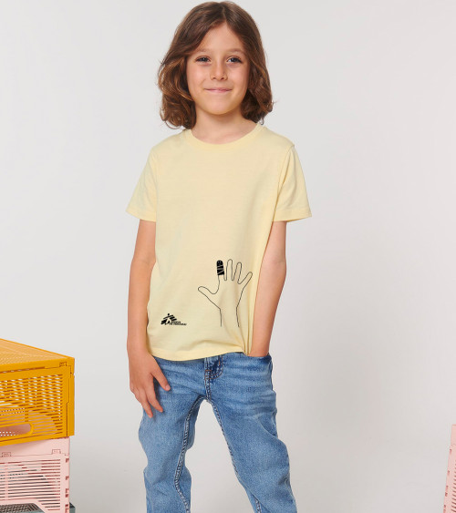 Camiseta orgánica para niños MSF amarilla