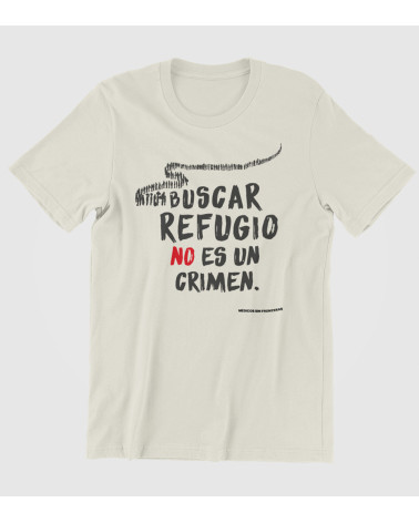 Camiseta Buscar refugio unisex beige