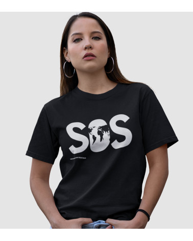 Camiseta SOS negro unisex
