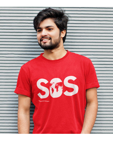 Camiseta SOS roja chico