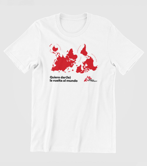 Camiseta Vuelta al mundo unisex blanca