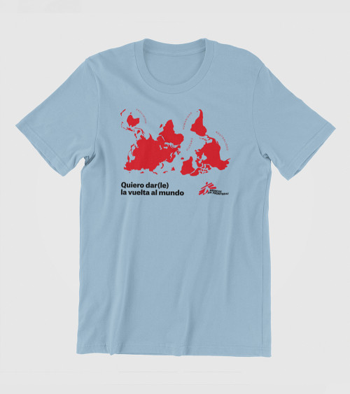 Camiseta Vuelta al mundo unisex azul