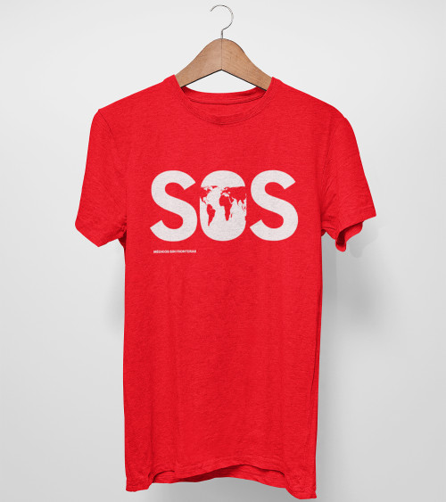 Camiseta unisex roja chico MSF