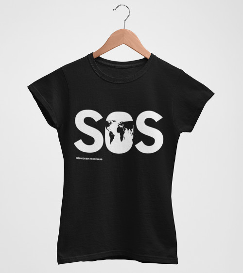 Camiseta mujer SOS negra