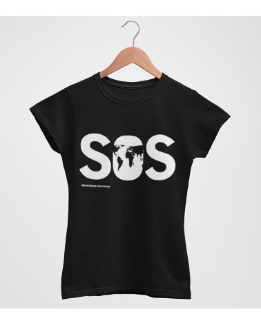 Camiseta mujer SOS negra