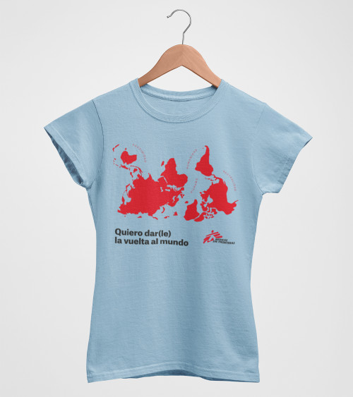 Camiseta Vuelta al mundo MSF azul mujer