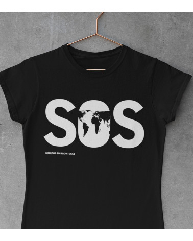 Camiseta mujer negra chica MSF