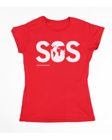 Camiseta SOS mujer roja