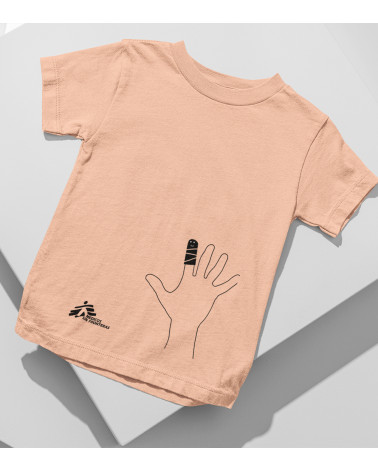 Camiseta orgánica infantil MSF melocotón
