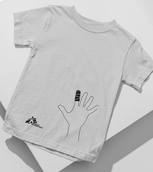 Camiseta solidaria infantil MSF gris