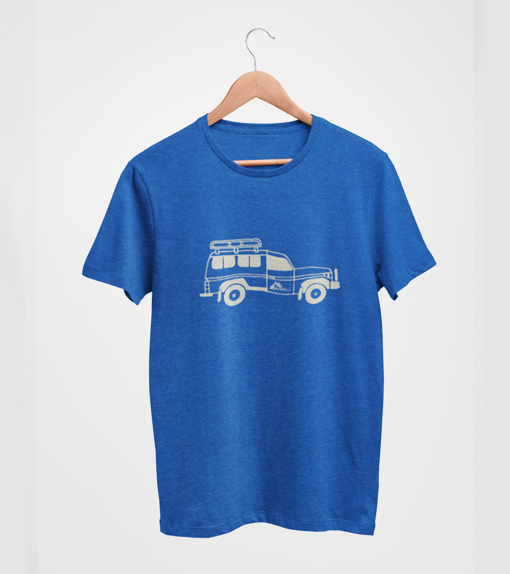 Camiseta infantil algodón orgánico azul