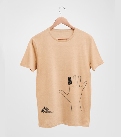 Camiseta infantil algodón orgánico melocotón