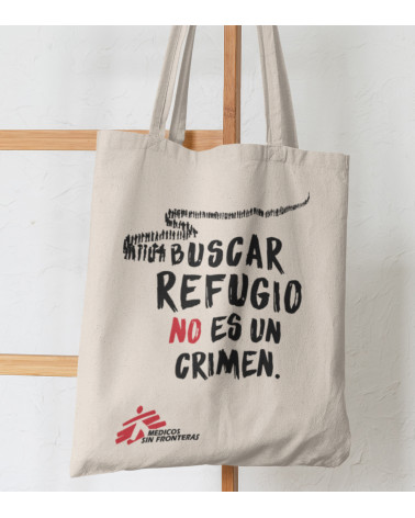 Bolsa reutilizable solidaria Buscar refugio MSF