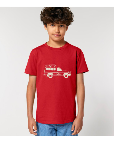 Camiseta infantil cochecito MSF roja