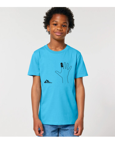Camiseta infantil venda azul