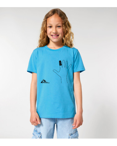 Camiseta infantil cochecito azul