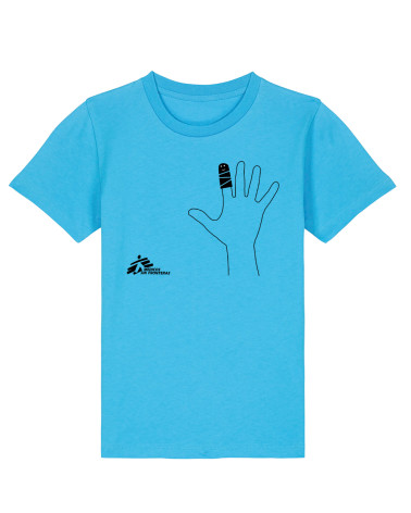 Camiseta infantil venda azul