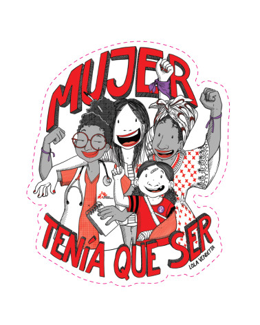 Pegatina Mujer tenía que ser