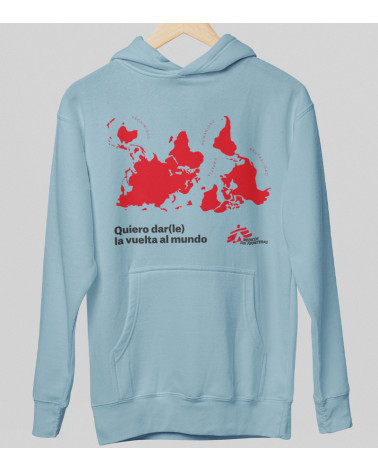 Sudadera unisex Vuelta al mundo azul